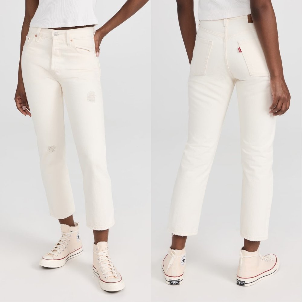 Levi's 501 Original Cropped High-rise Jeans • 28